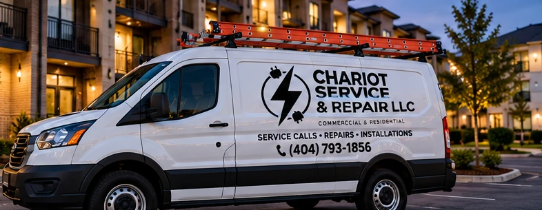 Illustrative apartment property service support scene